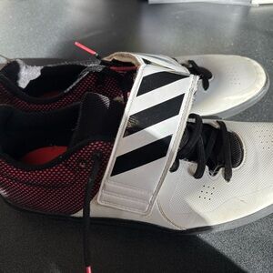 White and Black Shot Put Throwing Shoes